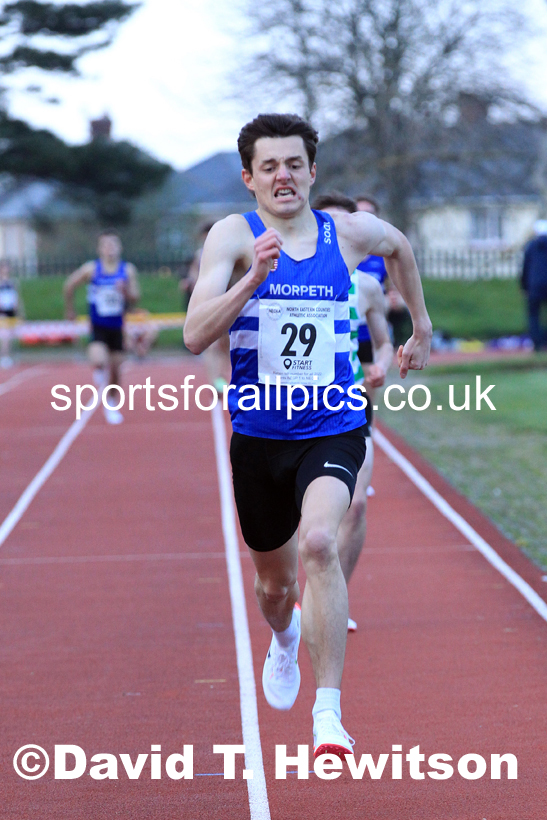 1500 metres, 2022 NEGP No. 1,  Monkton Stadium, April 20th, on a very cold night. Photo: David T. Hewitson/Sports for All Pics